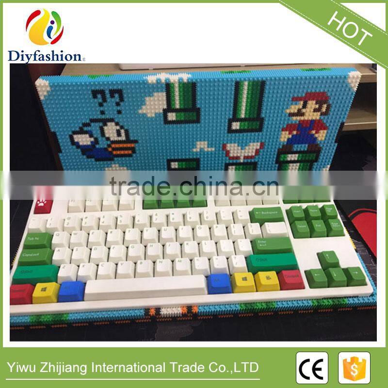 Mario mechanical keyboard mini building blocks box handmade blocks for kids