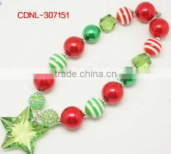 2014 X' mas Bubblegum Bead Necklace