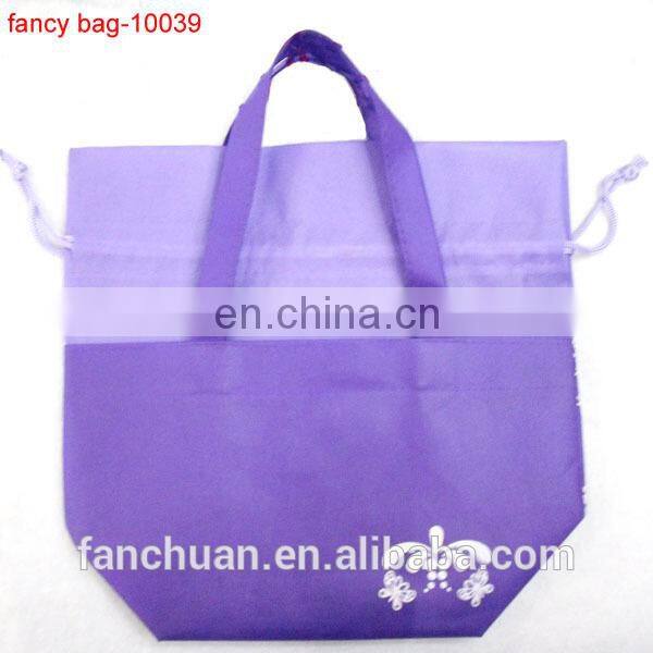 Purple Korea Hot Non Woven Drawstring Bag