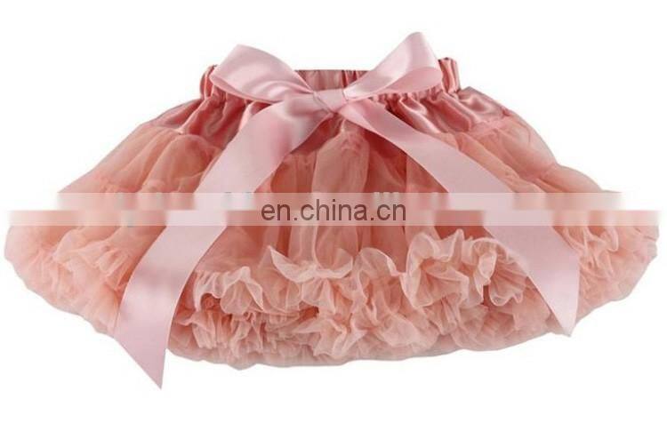 2016 Spring Style Fashion Red Rainbow Tutu Skirt With Green Ribbon