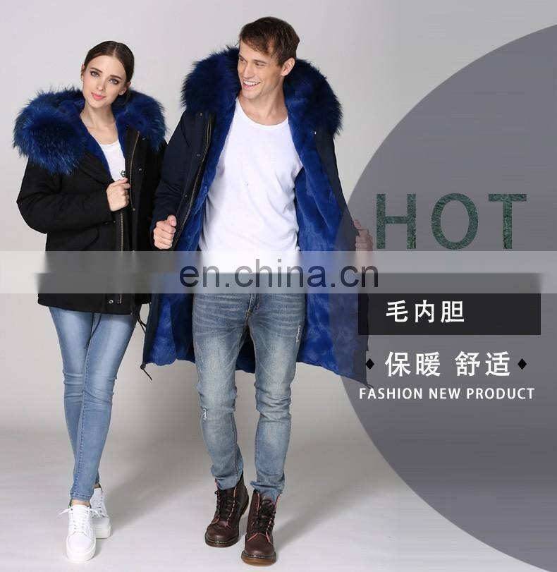 New arrival 2016 winter warm hot selling raccoon hair hooded turkey fur coat