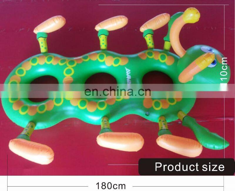 Inflatable Baby Float Boat carpenterworm Shape Animals Swimming Ring Safty PVC Material