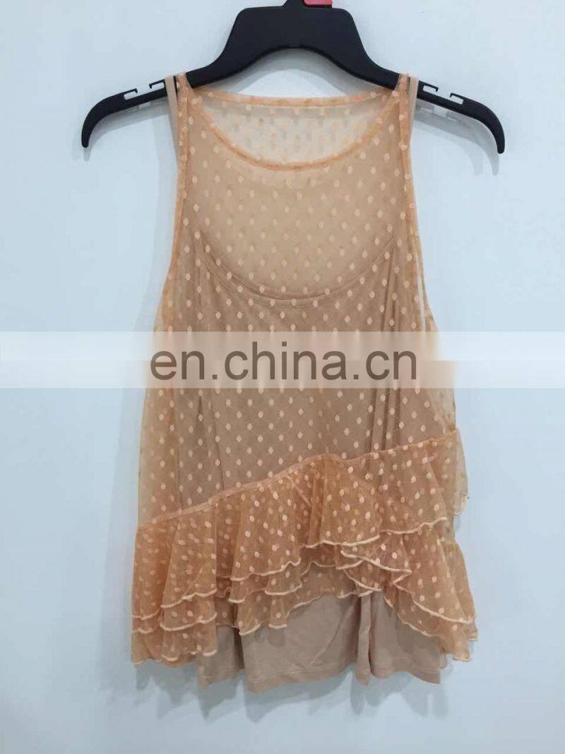 2017 summer two-piece screen cloth condole belt unlined upper garment for women