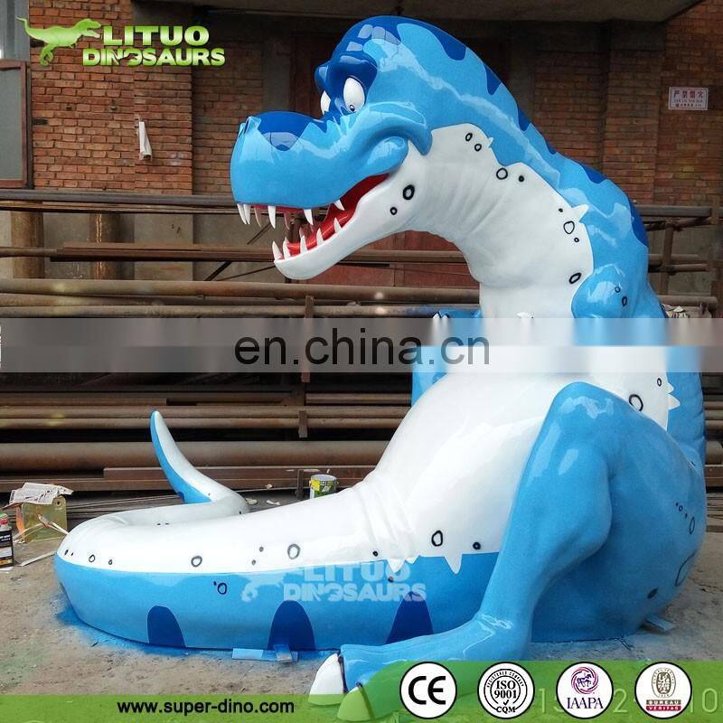 Fiberglass Cartoon Statue Dinosaur King for Amusement Park