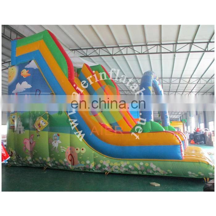 Hot sale inflatable water slide with pool