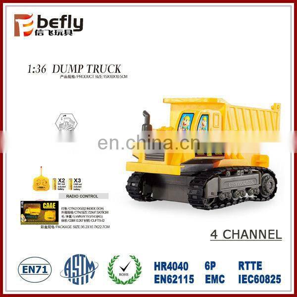 Children 6-CH construction toy r c bulldozer