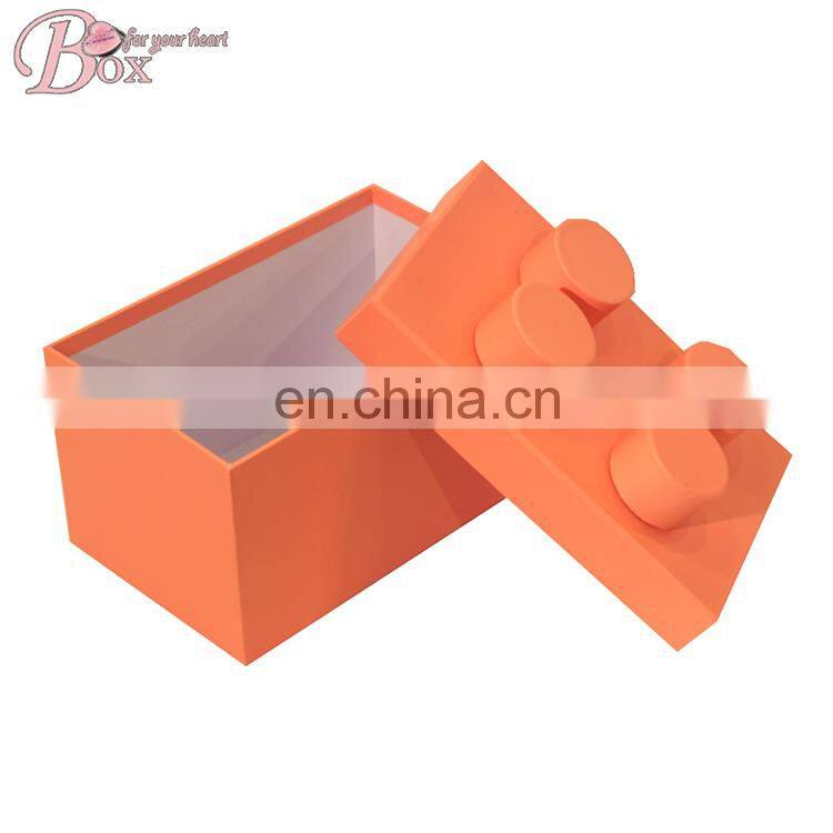 Paper Lego Colorful Chidrens Toy Storage Box