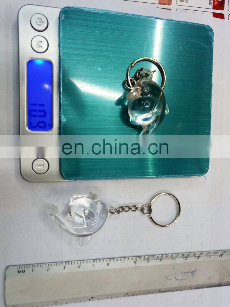solid colors animal shape acrylic Dolphin keychain