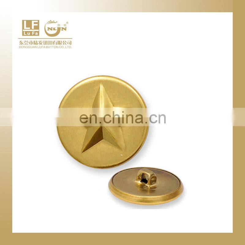 brass metal star buttons
