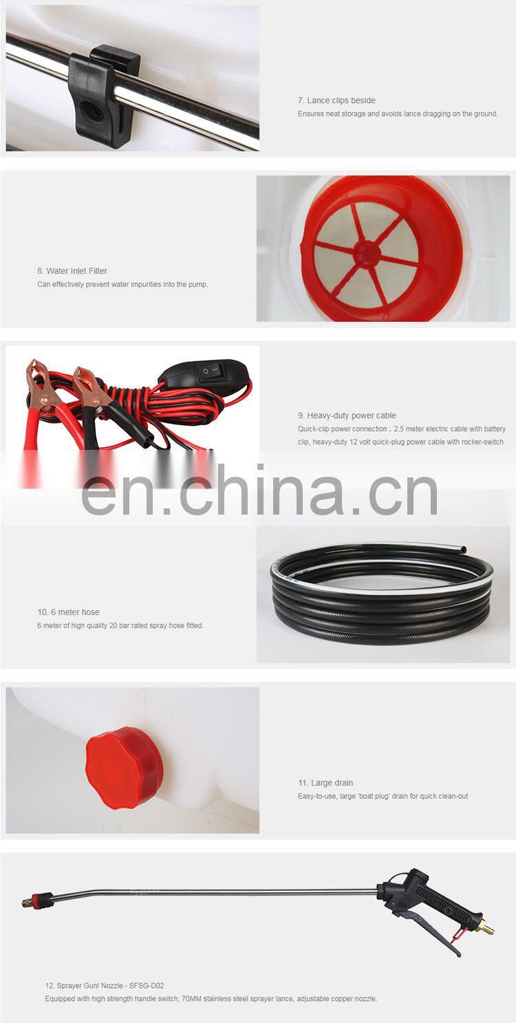 SEAFLO 3.1LPM Pump 80PSI ATV Boom Spot Sprayer 12V 100L Capacity