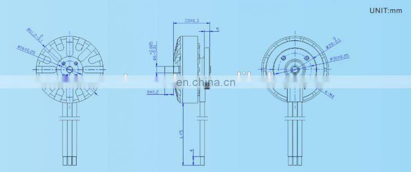 Customized high power BO6133 brushless dc motor 24v 500w
