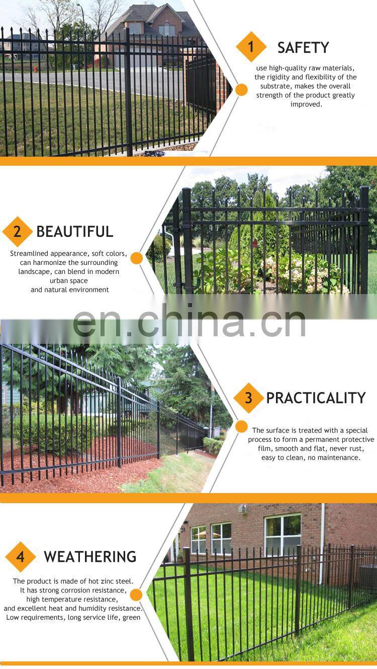 Top sale powder coated modern steel grills fence design philippines steel fence panel