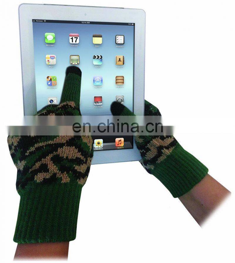 Knitting Winter Warm Cell Phone Gloves For Touch Screen