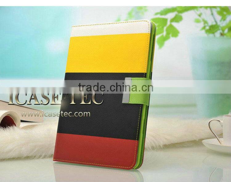 2015 Wholesale Case of China Pretty design wholesale elegant wallet stand case for apple ipad mini with string