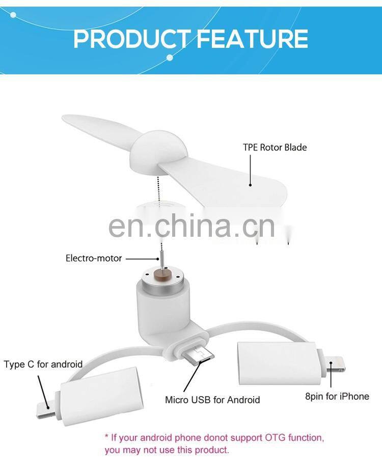 Small Rechargeable Fan Factory,Mobile Phone 3 In 1 Portable Mini Usb Fan