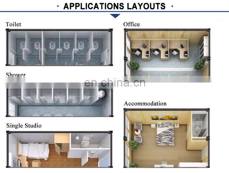 40ft stackable cheap fireproof container moduler prefab house