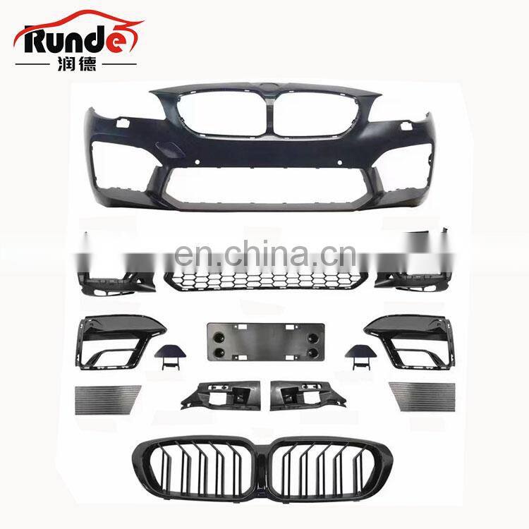 Runde Car Modification PP material Front Bumper For BMW 5 Series F10 F18 Upgrade to 2021 G30 M5 Style