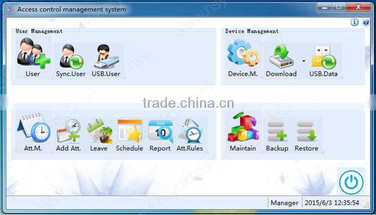 TCP/IP USB Free Software Finger Print RFID Card Reader Spanish Time Attendance