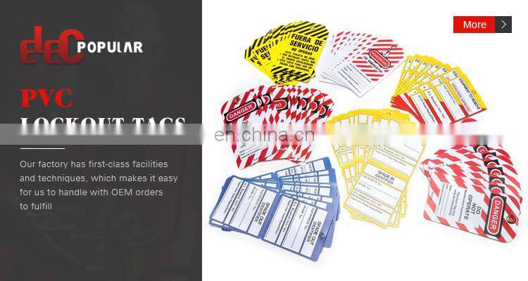 Industry Equipment Locked Out Pvc Safety Lockout Tagout Warning Tags