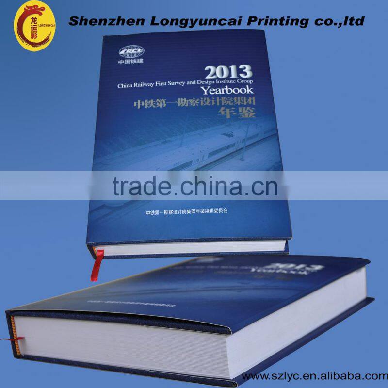 2014 Shenzhen factory small quantity accepted OEM silk-screen finishing and sewed stitching binding oem soft cover book printing