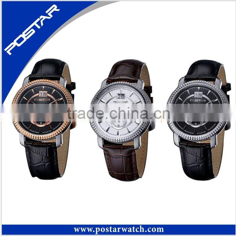 Simple Leather Strap Wristwatch Fashion Casual Quartz Hot Branded Logo OEM Watch