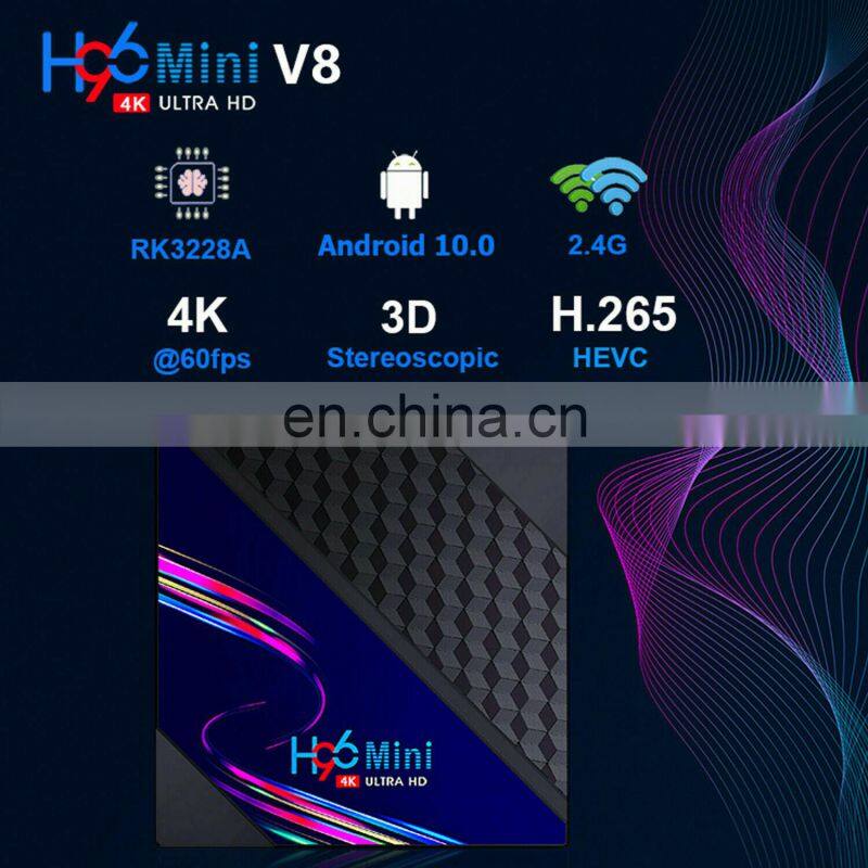 The latest Android 10.0 TV Box supports tiktok H96 Mini V8 RK3228A 1G/2G