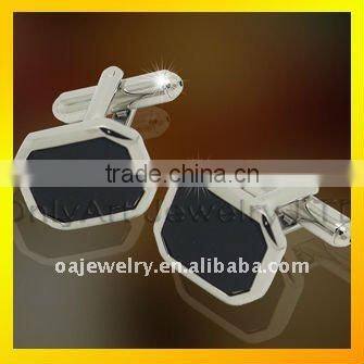 wholesale S letter silver plating brass cufflink for women