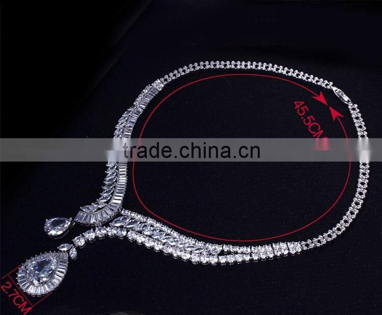 New Luxury Statement Design Cubic Zirconia African Style Big Fashion Jewelry Set