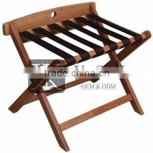 LG-058 Foldable Solid Beech Wood Hotel Luggage Rack
