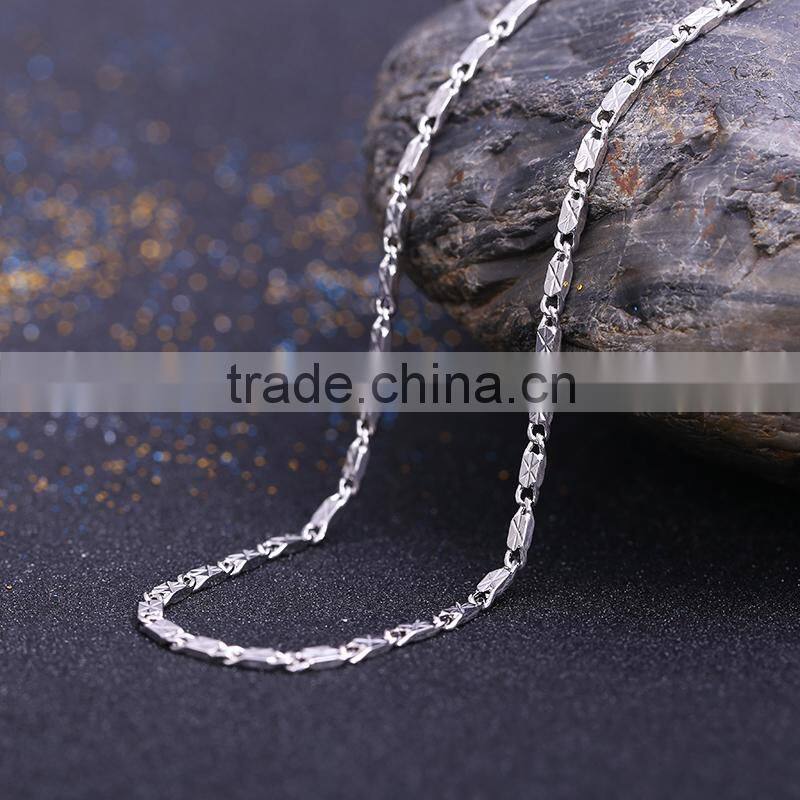 Cheap Price Fashion Rhodium Plated Wholesale Bulk Jewelry Chain Necklace