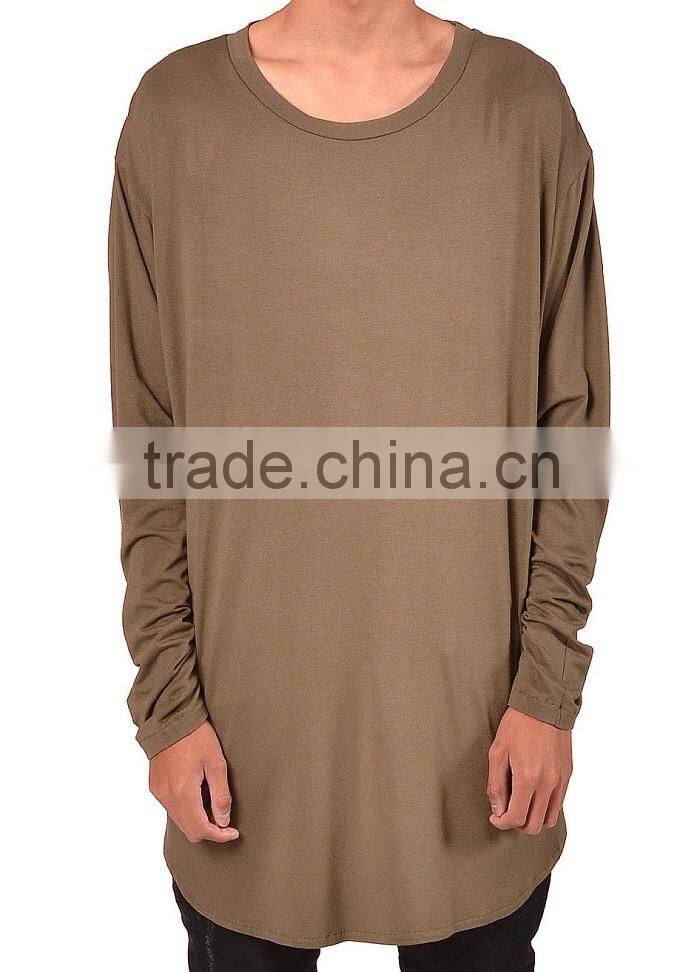 Custom longline t shirt men oversize top