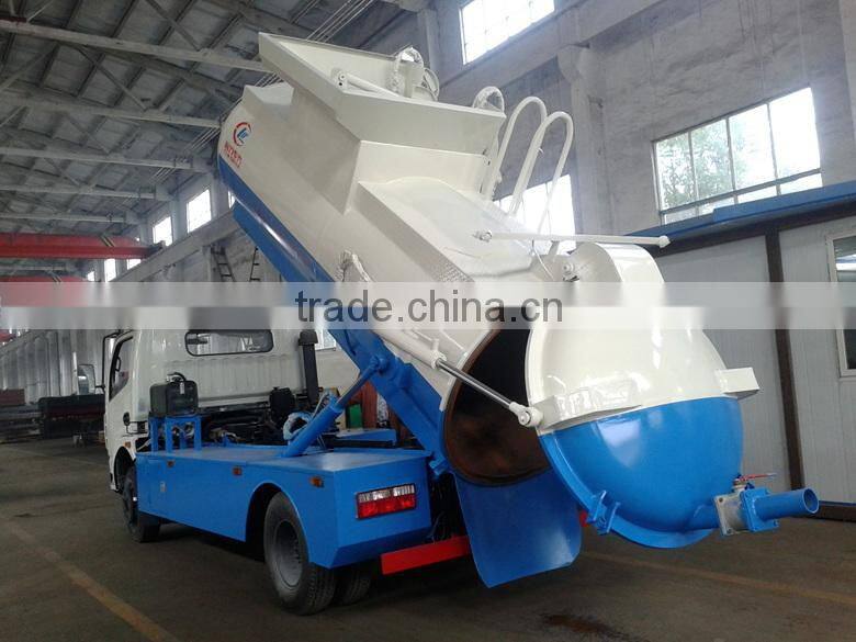 2015 Dongfeng food waste Truck for sale 5m3 mini garbage truck for food collection