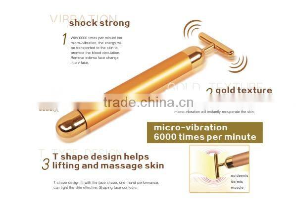 24k golden T shape Bar face lifting device home