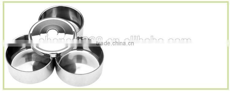 stainless steel color 2 layers hot lunch box/ insulated tiffin hand pot/ food carrier