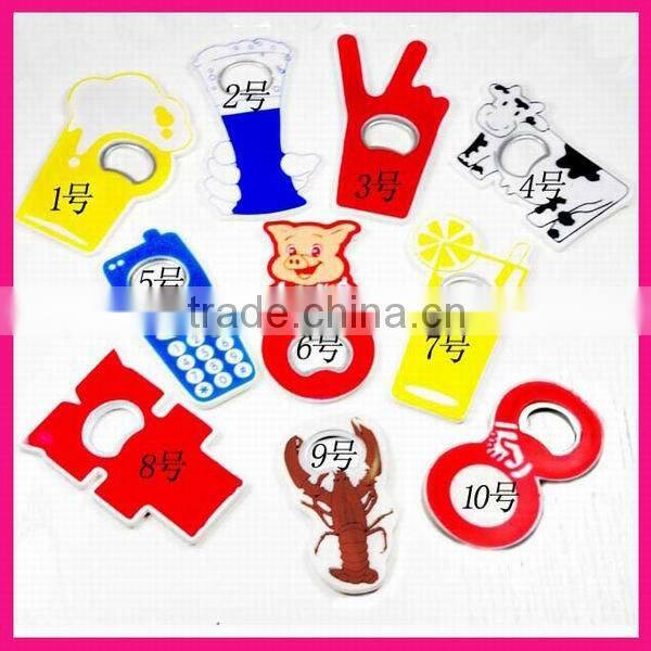 Plastic cute t shirt keychain bottle opener
