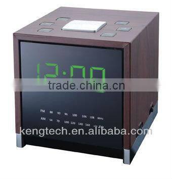 Top Quality Retro Antique MDF Wood Alarm Clock Radio