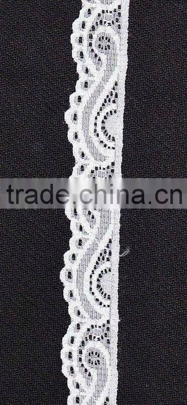 Top quality beautiful stretch lace stocks in white color