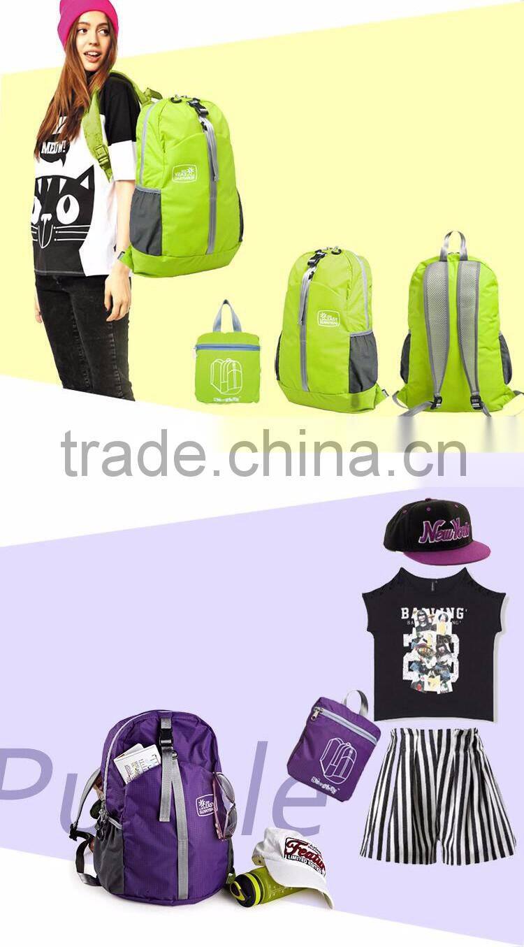 sport leisure bag outdoor hiking shoulder bag folding backpack ultra light