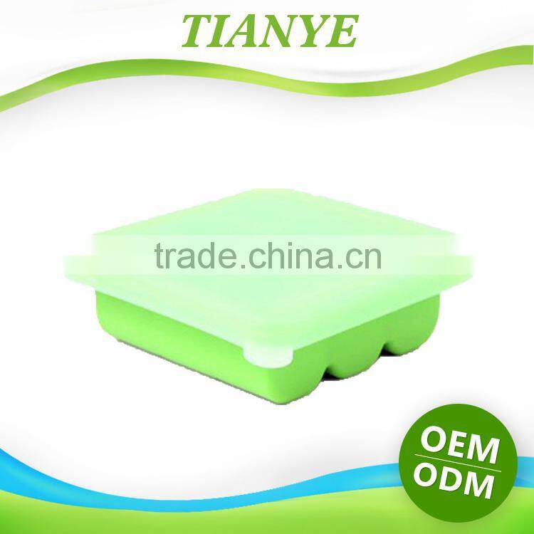 Silicone Ice Tray, Ice Cube Tray, Ice Cube Maker, Silicone baby food container with lid
