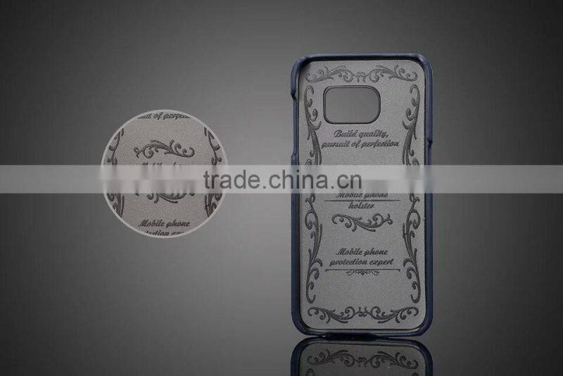 Low Price High Quality Leather Rubber Back Case for Samsung S7 edge Luxury Crazy Horse Grain Case with Card Slot SSZ MT-5536