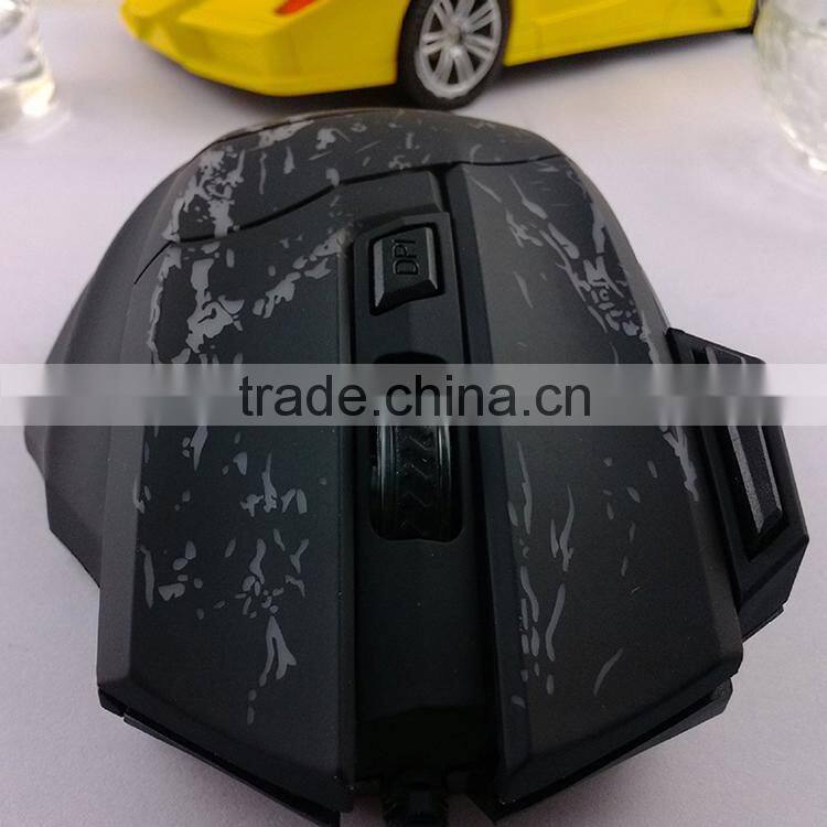 high quality 2500DPI computer gaming mouse,laser game mouse with Changeable colorful breath lamp Gaming Mouse