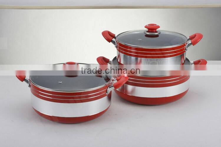 New design aluminum non-stick casserole/inside non stick coating paint/non stick cookware set