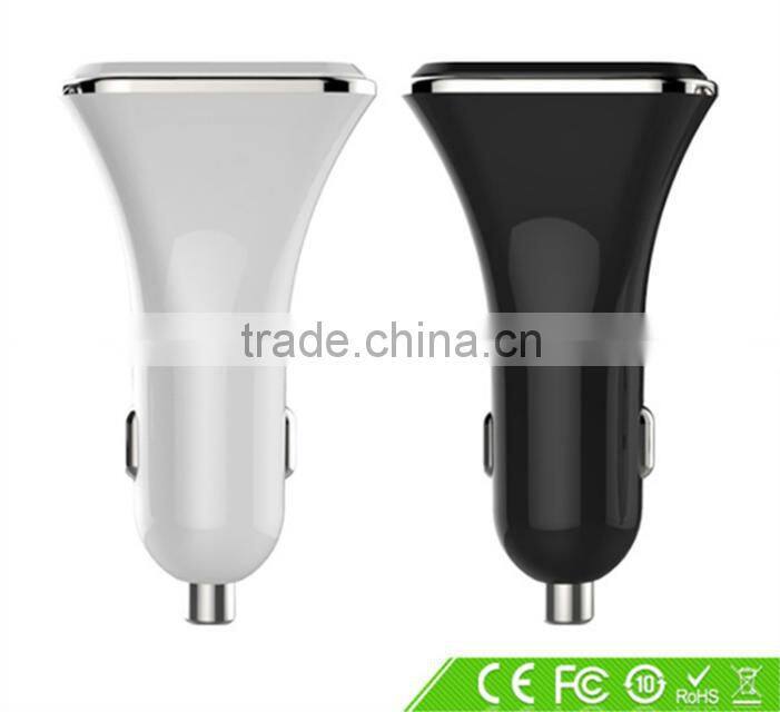 portable mobile phone 3 port usb car battery charger