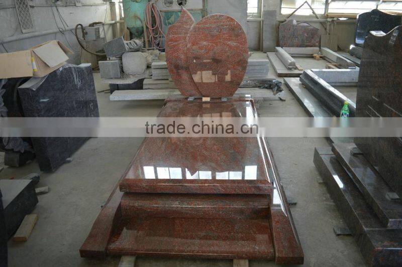 romantic red tombstone and monument