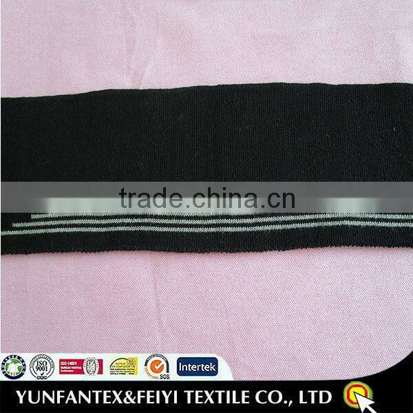 2015 latest Italy design pattern COTTON garment assessory Cuff Rib Hem Rib Polo Collar Kitted Rib