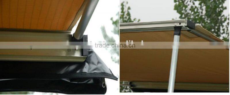 High quality oxford waterproof retractable roof awning for cars with mesh annex