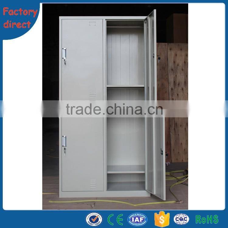 Two Door Metal Wardrobe Cabinet Design