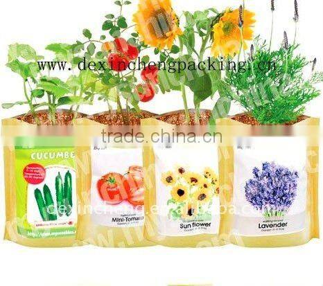 Plastic Lined Stand Up Kraft Paper For Flower Soil