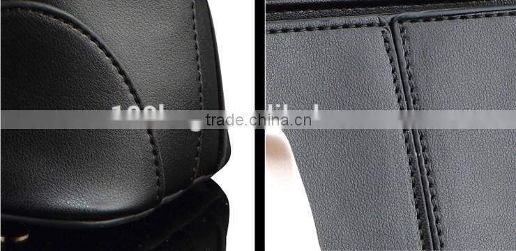 Bostom bag leisure PU handbag with silk bowknot ribbon custom beautiful leather handbag tote bag for lady in guangzhou