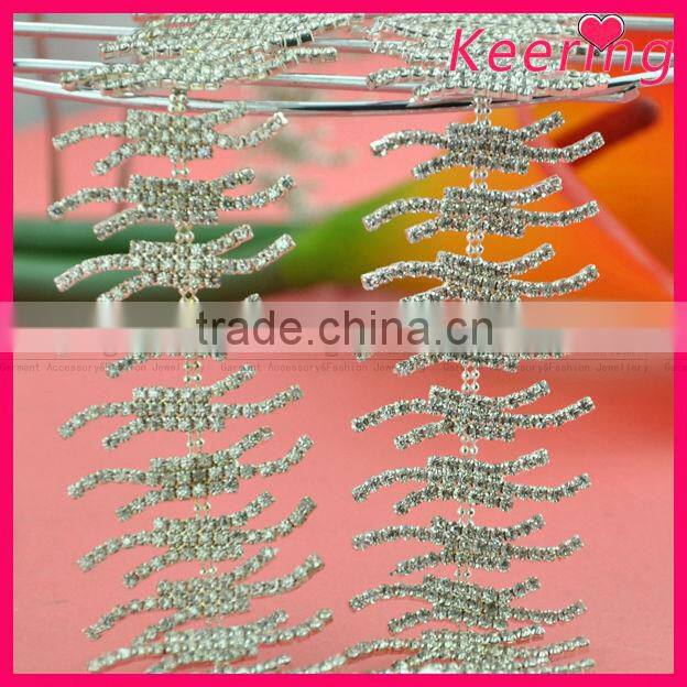 wholesale custom design new arrival crystal rhinestone roll jewelry chain woman WRC-212